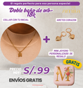 collar inicial con Doble baño de oro 18k+joyero personalizado de🎁